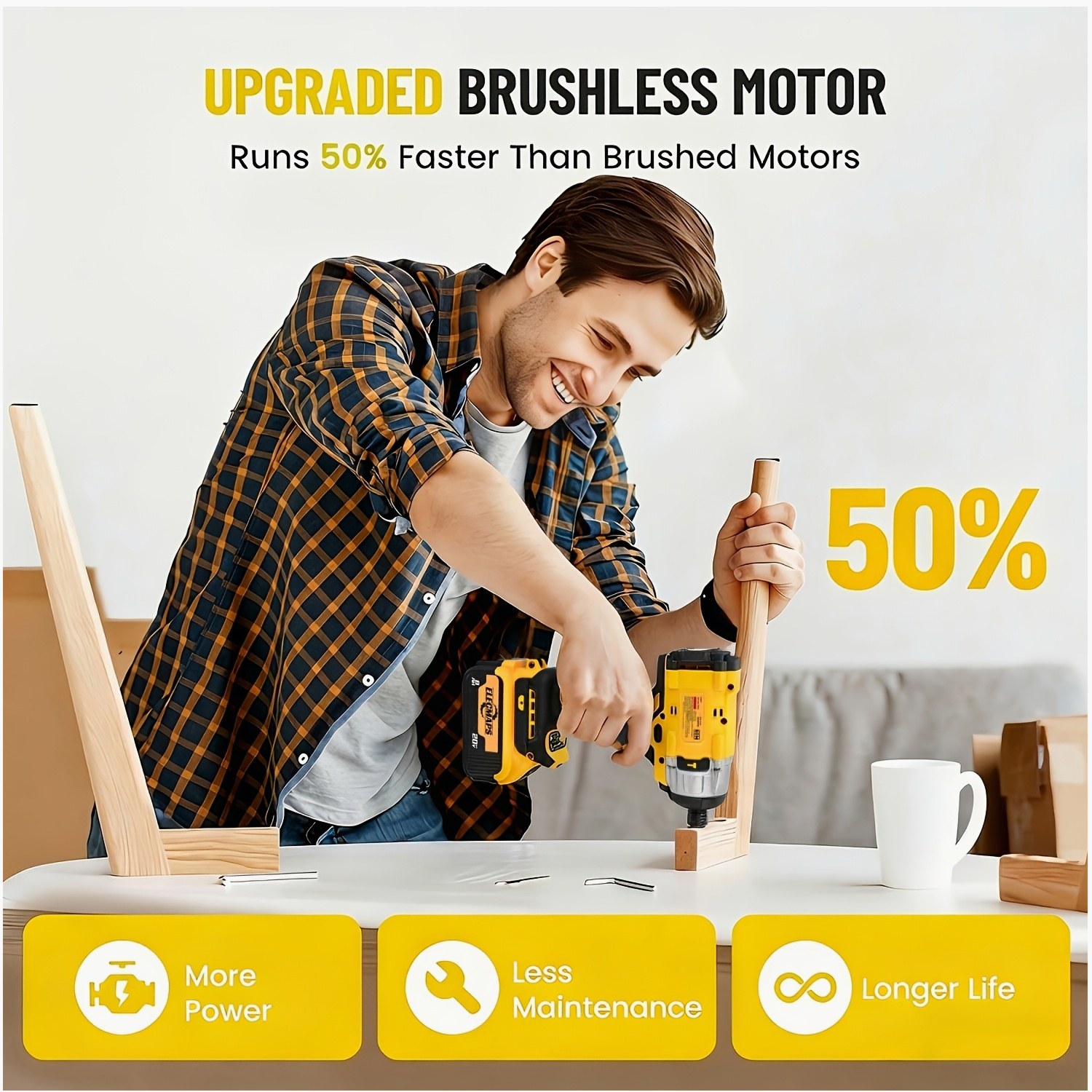 Power Tools Hammer - Brushless Impact Driver & Hammer Drill