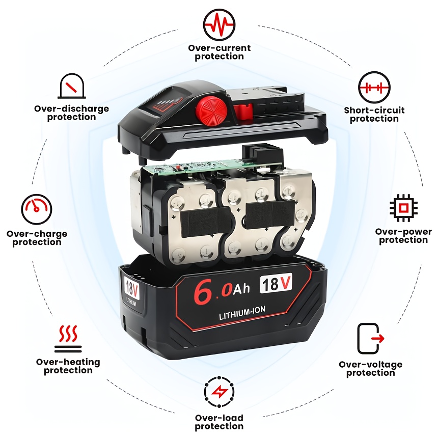 18V 6.0Ah Cordless Battery Pac - Power Tools Hammer บทวิจารณ์และราคา
