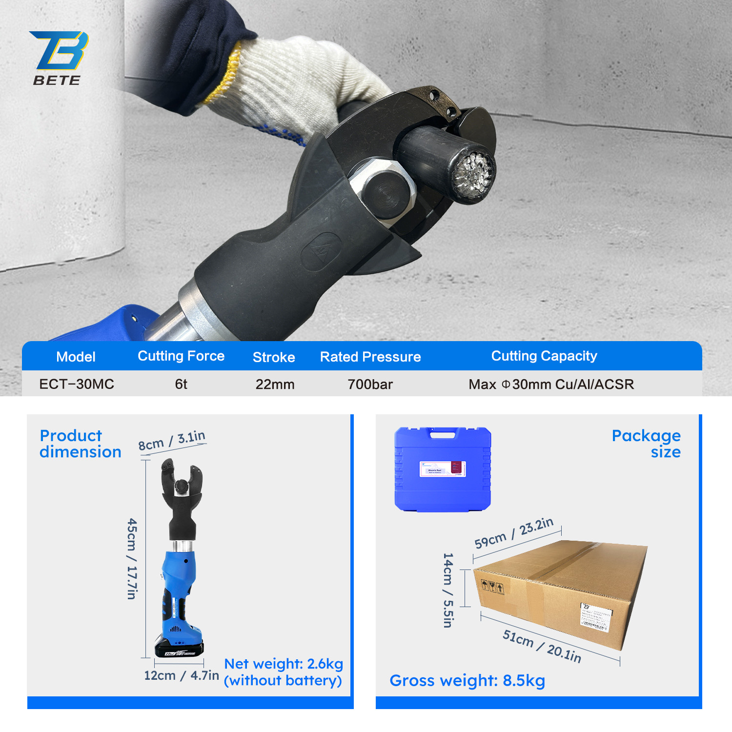 ECT-30MC Mini 6T Stoke 22MM Mi - Power Tools Hydraulic บทวิจารณ์และราคา