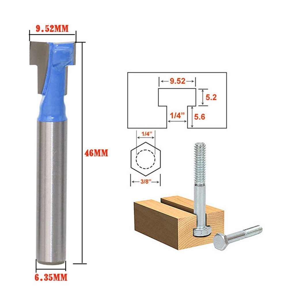 A11I 1/4 inch Shank T-Slot Cut - Power Tools For Woodworking บทวิจารณ์และราคา