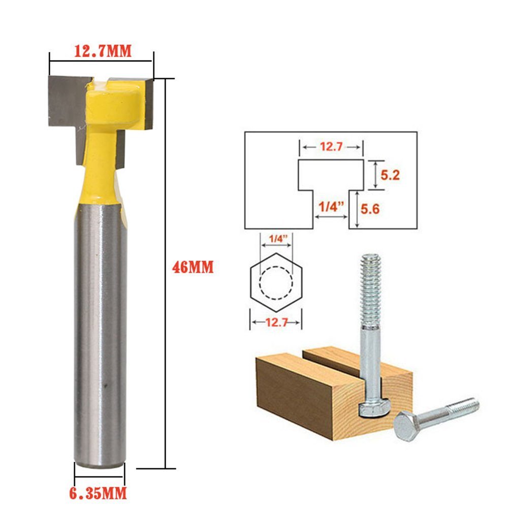 A11I 1/4 inch Shank T-Slot Cut - Power Tools For Woodworking บทวิจารณ์และราคา