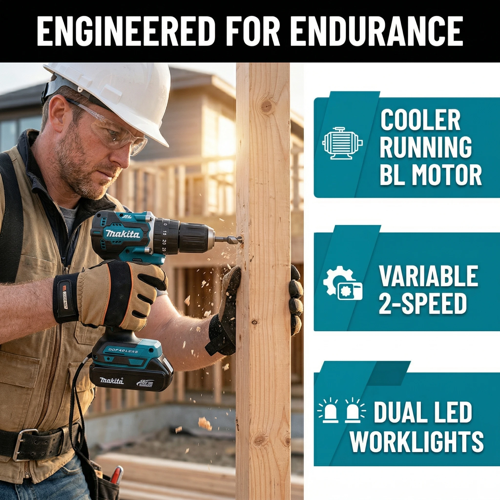 Makita DDF487 Cordless Driver  - Power Tools Brand บทวิจารณ์และราคา