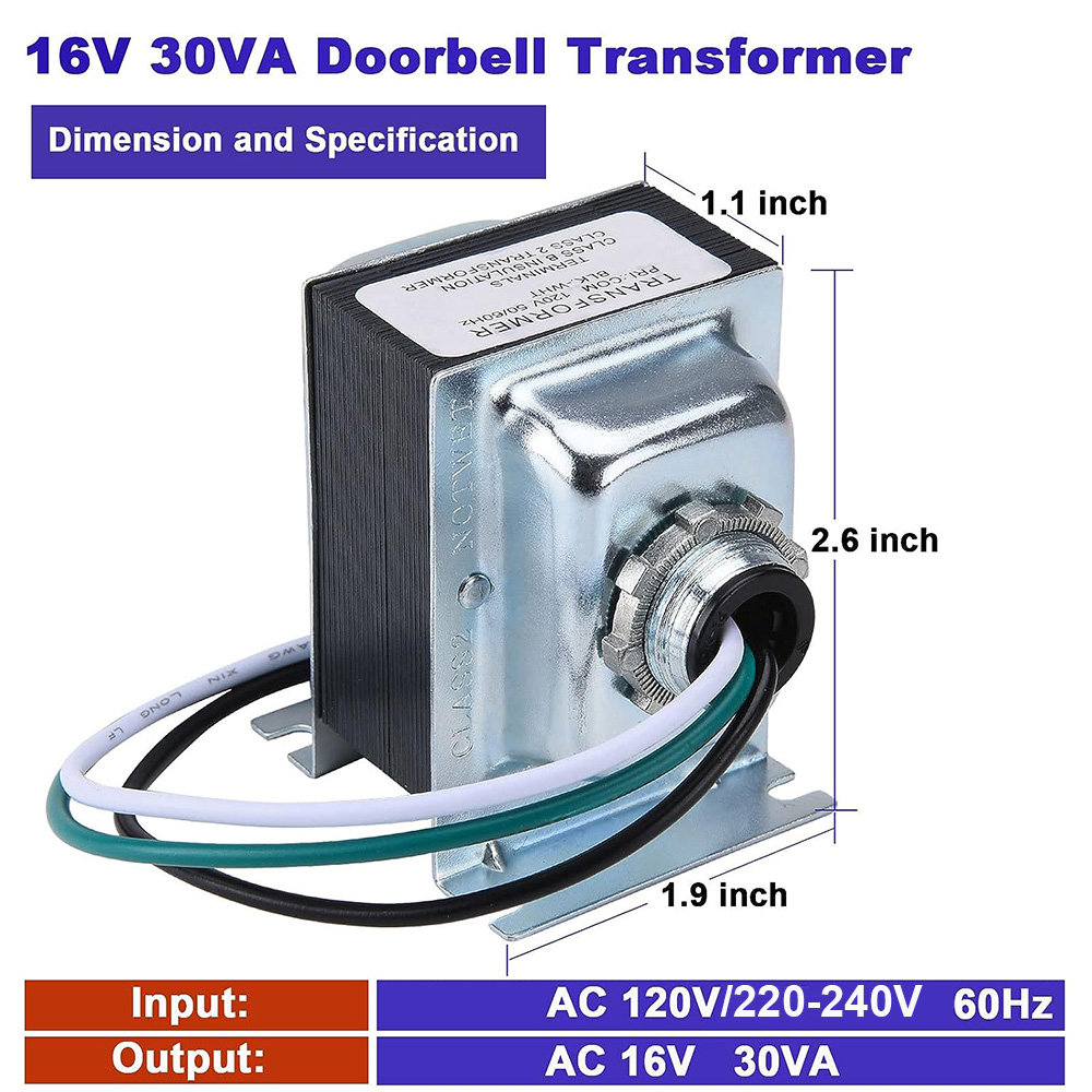 16V 30VA Doorbell Transformer  - Power Tools Video บทวิจารณ์และราคา