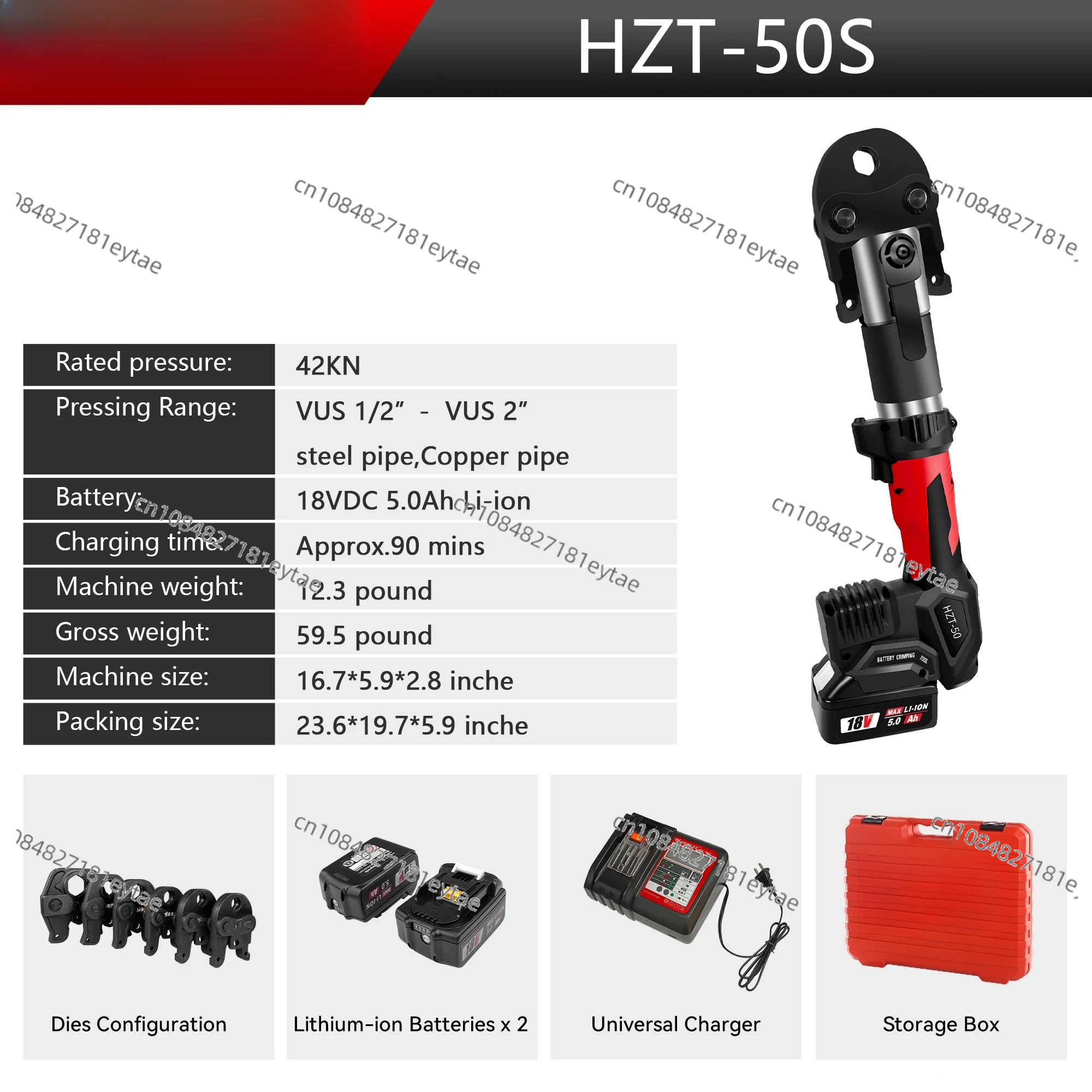 HZT-50 Rechargeable Battery Po - Power Tools Hydraulic บทวิจารณ์และราคา
