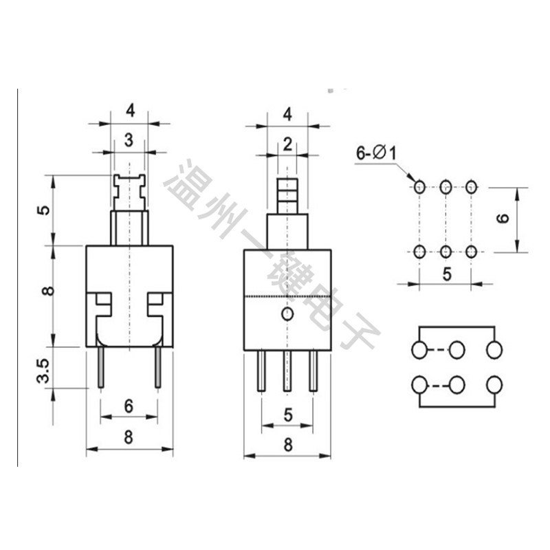10PCS KFT-8.0A 8.0x8.0mm 6pin  - Power Tools Kft บทวิจารณ์และราคา