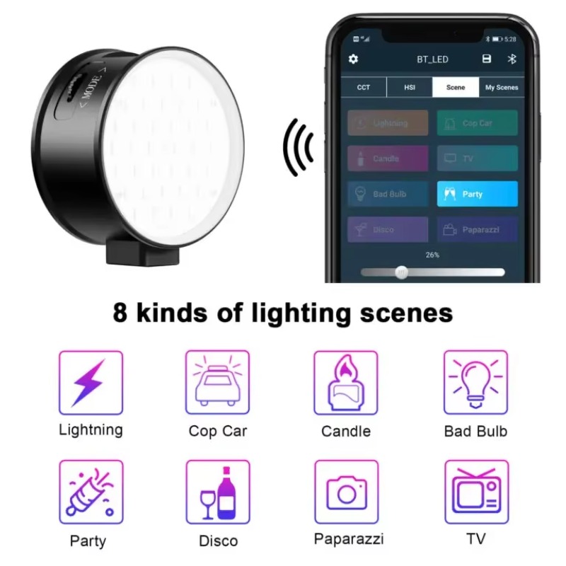 New High Power RGB LED On-Came - Power Tools Video บทวิจารณ์และราคา