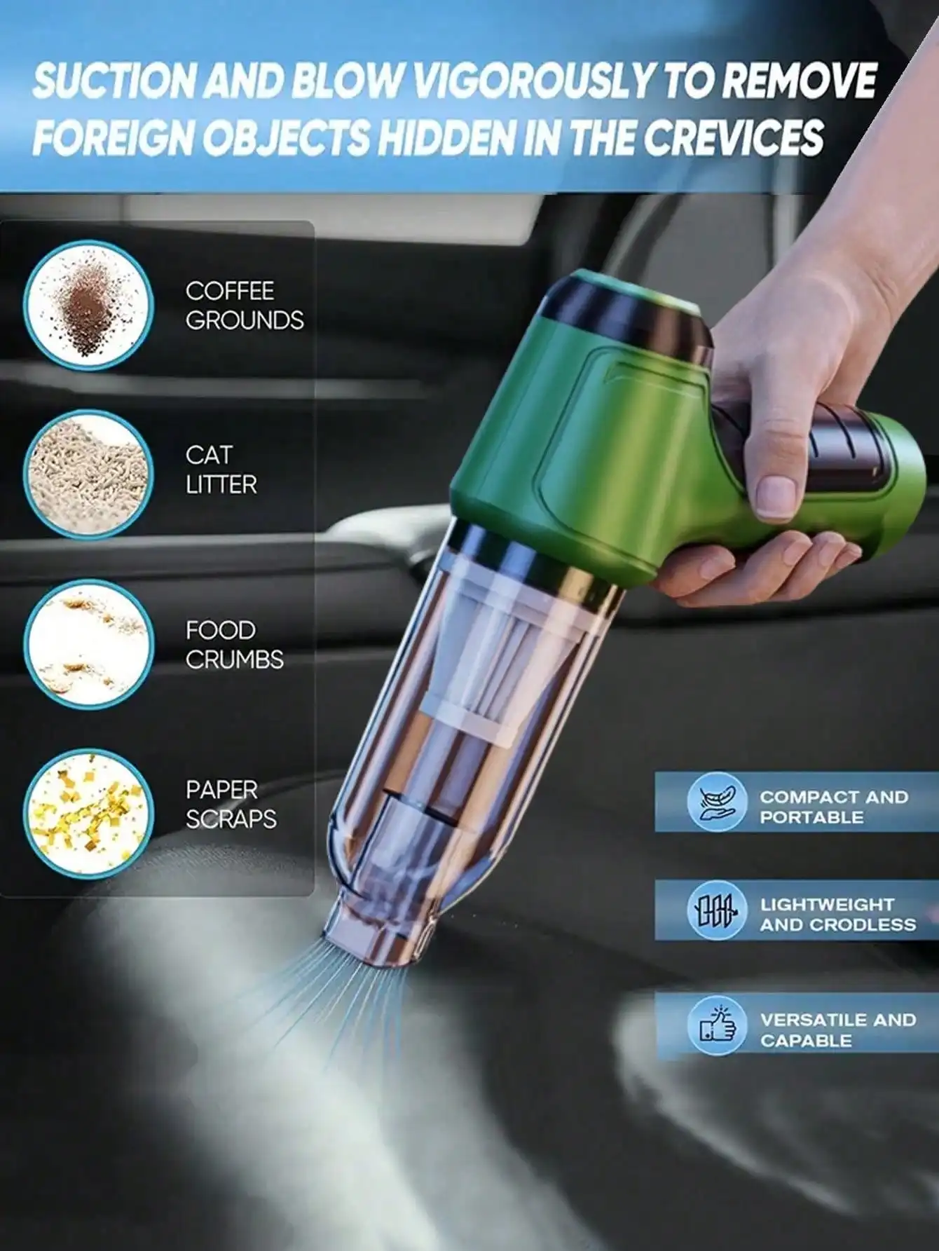 Portable Wireless Vacuum Clean - Power Tools Hand Held บทวิจารณ์และราคา