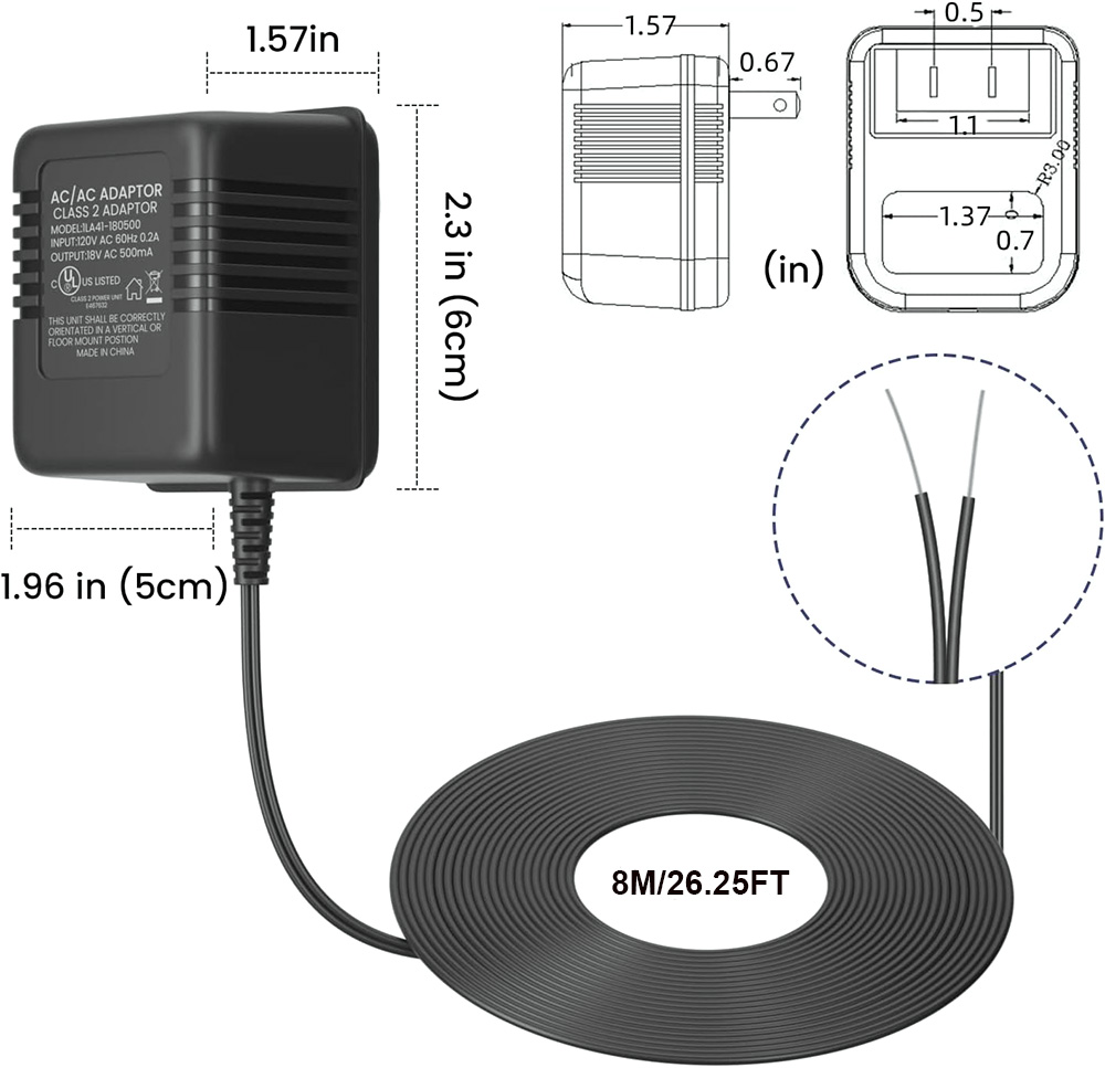 18V 500mA Doorbell Adapter, Vi - Power Tools Video บทวิจารณ์และราคา